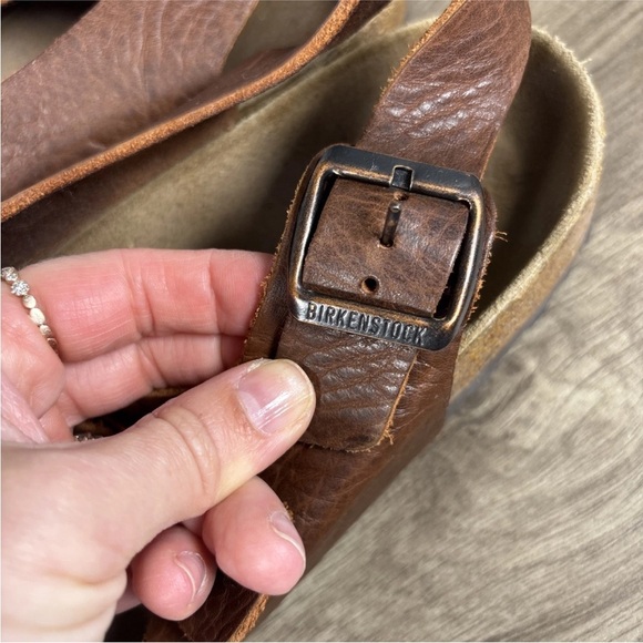 Birkenstock Milano Heel Strap Leather Sandals Brown Regular Size 45 M/12 - Picture 9 of 13